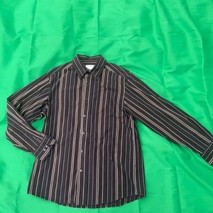 Dark brown long sleeve button up